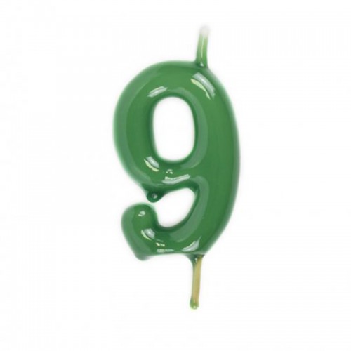 Vela Número 9 Verde